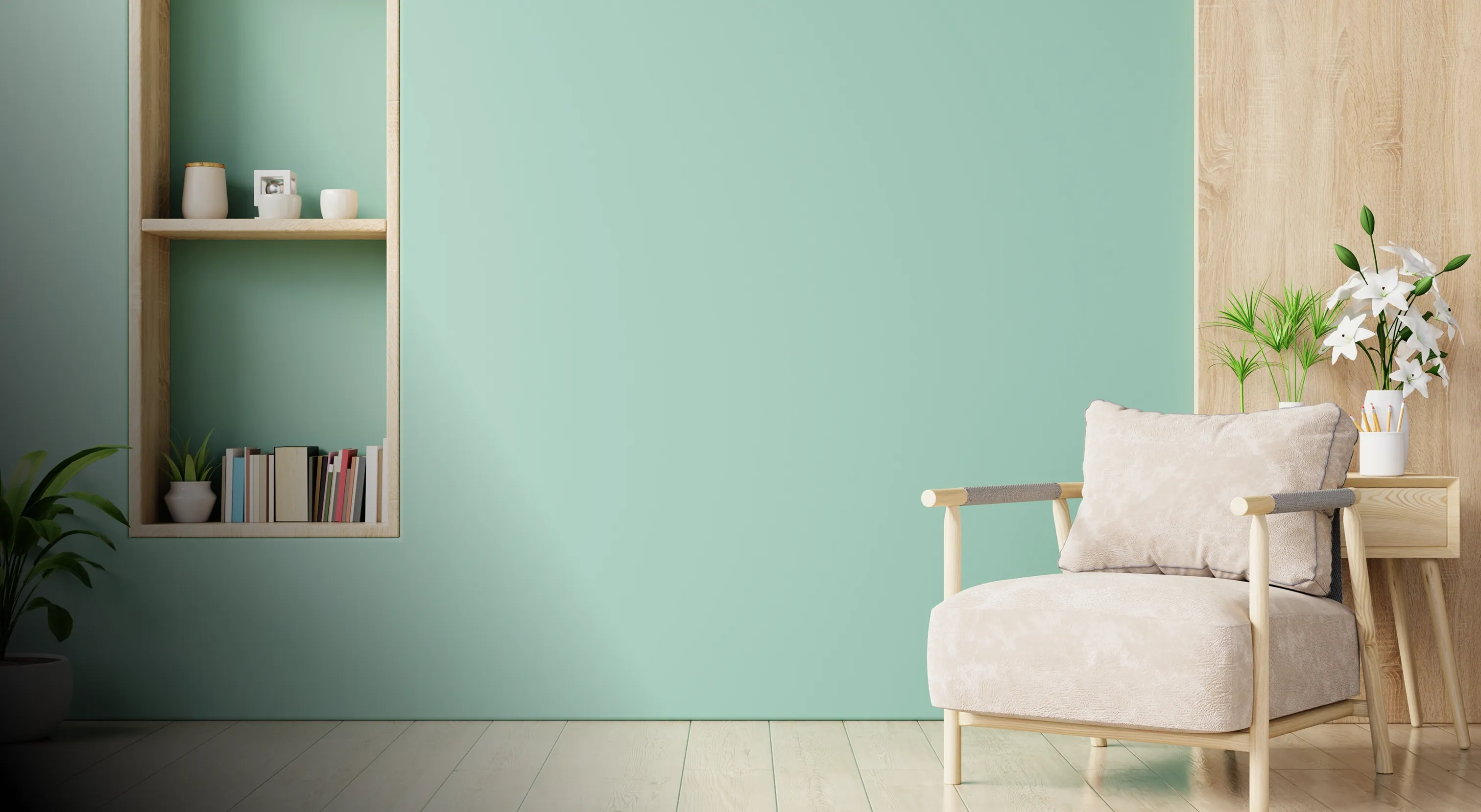 CASE.04 グレイッシュグリーンが生む 自然と深呼吸できる部屋